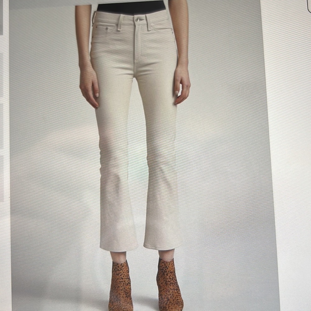 LEATHER CREAM COLOR Rag&Bone Hana high rise leather pant.
New